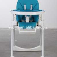 blue plastic baby dining high stainless chair removable pads for easy wash B1