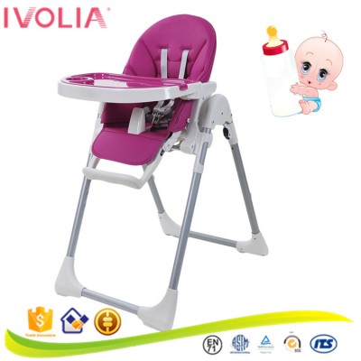 IVOLIA free install Food Grade cheap black steel personalized high seat chairs for baby