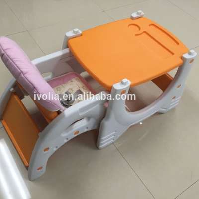 IVOLIA Australia standard approved 3 IN 1 multi-function infants dining orange high chair with rocker and desk chair