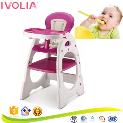 IVOLIA High quality Baby High Chair 3 IN 1 Multifunctional Highchair Kids party Chairs baby Rocker