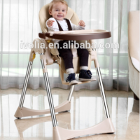 IVOLIA champagne free easy infant installed wholesale plastic baby dining chair adjustable high chair folding chair