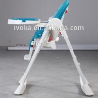 IVOLIA blue detachable double tray with cup holder kiddy high chair