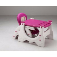 EN14988 double tray adjustable small bebe chair plastic cup holder tray baby highchair 3 IN 1