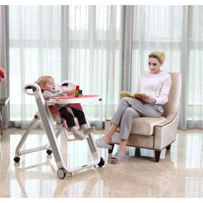 small folding metal plastic modern reclining baby bar stool high chair