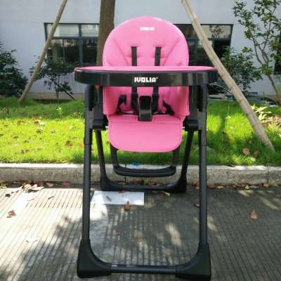 2016 IVOLIA free install black steel personalized pink PU seat simple folding children chair