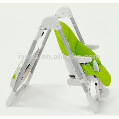 Removable transformable foldable stainless PU leather baby dining chair