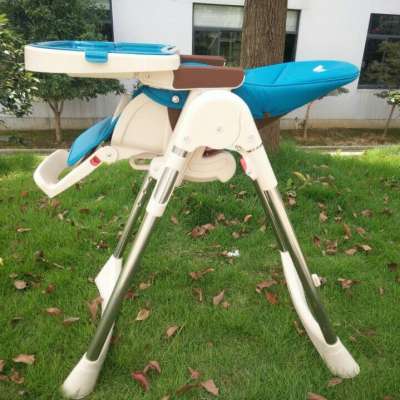 EN14988 children high chair harness plastic baby dining high chair stainless steel legs kid plastic chairs