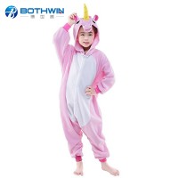 Wholesale comfortable unisex flannel kids unicorn pyjamas