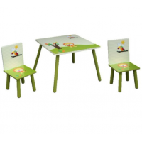 F0262+F0263 Wooden Kids Table And Chairs